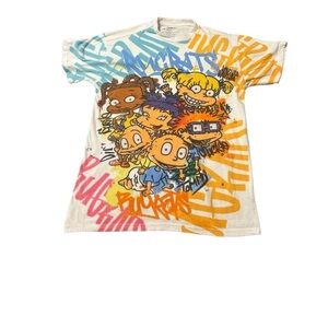 Nickelodeon Small White Graphic Rugrats Fandom Short Sleeve T Shirt